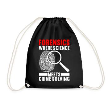 Forensik Forensiker - Turnbeutel - Schwarz - Vorne