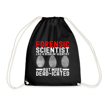 Forensik Forensiker - Turnbeutel - Schwarz - Vorne