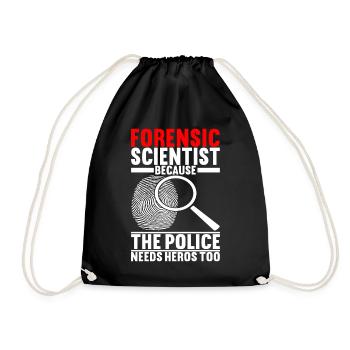 Forensik Forensiker - Turnbeutel - Schwarz - Vorne