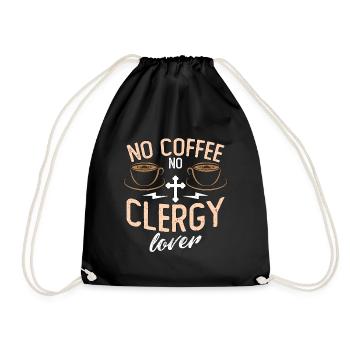 Amoureux du clergé Pas de café Pas de prédicateur amateur de café - Sac de sport léger - noir - Devant