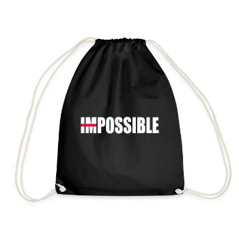 Motivation not impossible - Drawstring Bag - black - Front