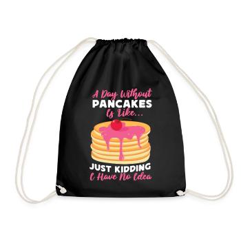 Amoureux des crêpes Les enfants Une journée sans - Sac de sport léger - noir - Devant