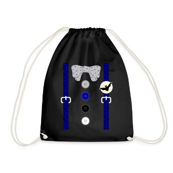 Moonlight Shirt, Suspender Bats Night Moonlight - Drawstring Bag - black - Front