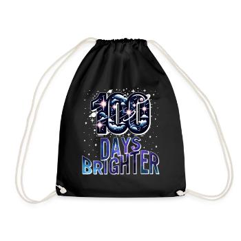 Schulshirt, 100 Tage Brighter Stars Galaxy - Turnbeutel - Schwarz - Vorne