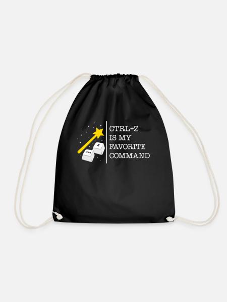Grafikdesign-Shirt, Strg Z ist meine Lieblingsmagie - Turnbeutel - Schwarz