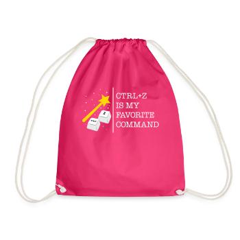 Chemise de conception graphique, Ctrl Z est ma magie préférée - Sac de sport léger - fuchsia - Devant