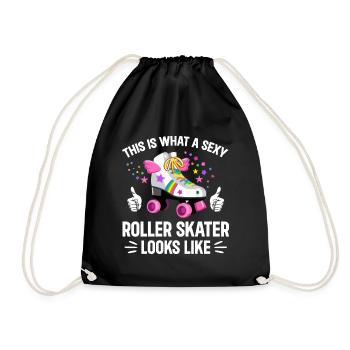 Patin à roulettes - patineur à roulettes sexy - Sac de sport léger - noir - Devant