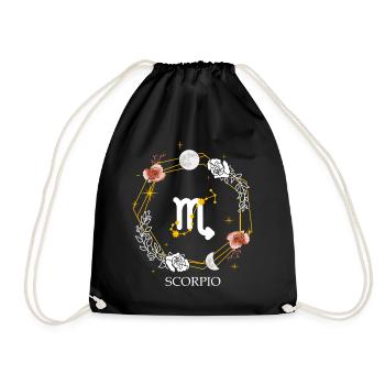 Scorpio Astrology Zodiac Sign Horoscope Constellat - Turnbeutel - Schwarz - Vorne