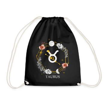 Taurus Astrology Zodiac Sign Horoscope Constellati - Turnbeutel - Schwarz - Vorne