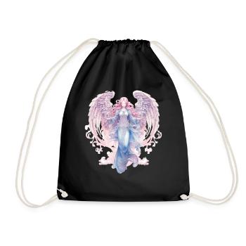 Virgo Zodiac Sign Angel Vaporwave Aesthetic Astrol - Turnbeutel - Schwarz - Vorne