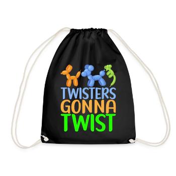 Balloon Animal Balloon Twisting - Drawstring Bag - black - Front
