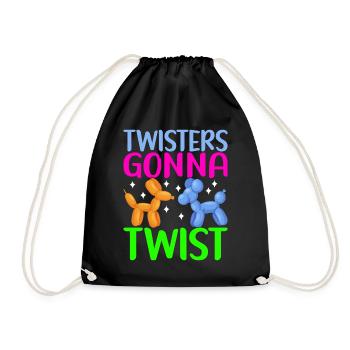 Balloon Animal Balloon Twisting - Drawstring Bag - black - Front
