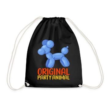 Balloon Animal Balloon Twisting - Drawstring Bag - black - Front