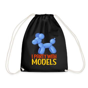 Balloon Animal Balloon Twisting - Drawstring Bag - black - Front
