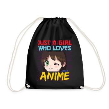 Anime drôle disant juste une fille - Sac de sport léger - noir - Devant