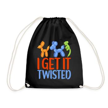 Balloon Animal Balloon Twisting - Drawstring Bag - black - Front