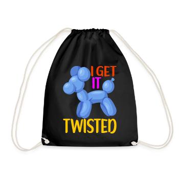 Balloon Animal Balloon Twisting - Drawstring Bag - black - Front