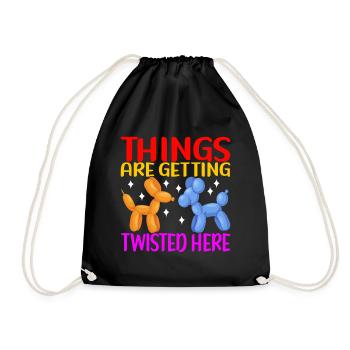 Balloon Animal Balloon Twisting - Drawstring Bag - black - Front