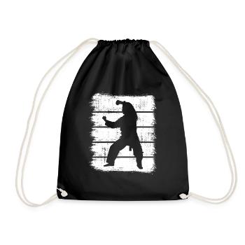 Karateka Sketch - Drawstring Bag - black - Front