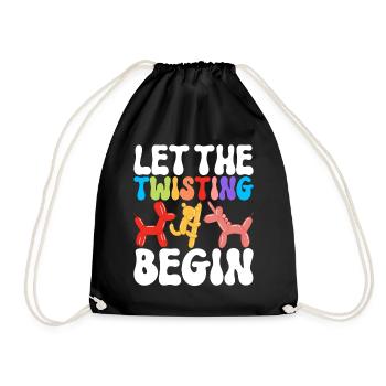Balloon Animal Balloon Twisting - Drawstring Bag - black - Front