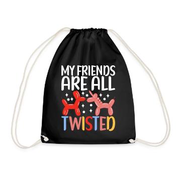 Balloon Animal Balloon Twisting - Drawstring Bag - black - Front