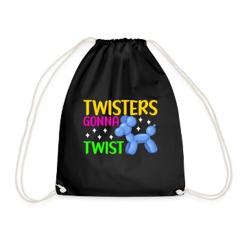Balloon Animal Balloon Twisting - Drawstring Bag - black - Front