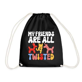 Balloon Animal Balloon Twisting - Drawstring Bag - black - Front