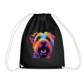 Aquarelle colorée irlandaise Glen d’Imaal - Sac de sport léger - noir - Devant