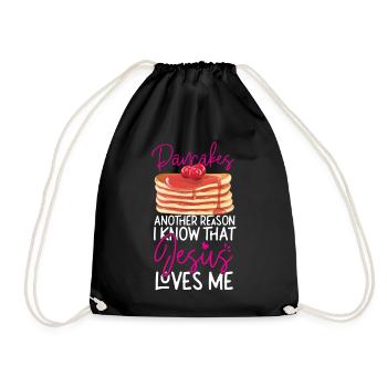 Amoureux des crêpes Enfants Jésus Foi - Sac de sport léger - noir - Devant