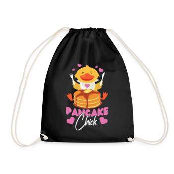 Pancake Lover Kids Chicken Girl - Turnbeutel - Schwarz - Vorne