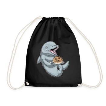 Dolphin Muffin - Drawstring Bag - black - Front