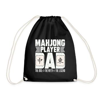 Mahjong Player Dad The Idol The Mahjong Lover - Turnbeutel - Schwarz - Vorne