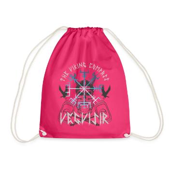 Wikinger nordische Mythologie Kompass Vegvisir - Turnbeutel - Fuchsia - Vorne