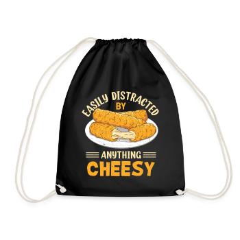 Bâtonnets de mozzarella au fromage - Sac de sport léger - noir - Devant