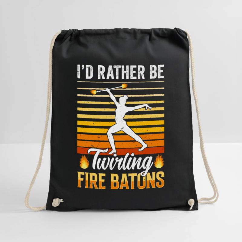 Fire Baton Fire Dance Fire Dancer Fire Dancer Drawstring Bag