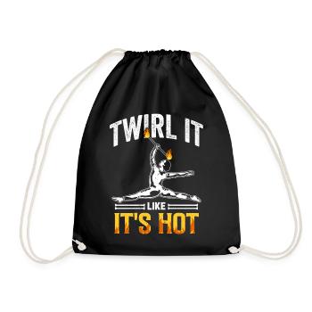 Fire Baton Fire Dance Fire Dancer Fire Dancer - Drawstring Bag - black - Front