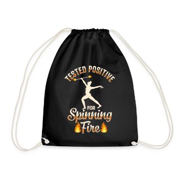 Fire Baton Fire Dance Fire Dancer Fire Dancer - Drawstring Bag - black - Front