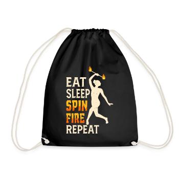 Bâton de feu Danse du feu Danseur de feu Danseur de feu - Sac de sport léger - noir - Devant