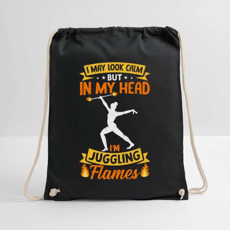 Fire Baton Fire Dance Fire Dancer Fire Dancer Drawstring Bag