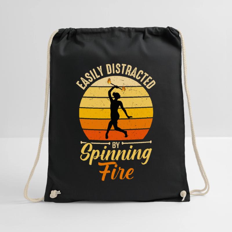 Fire Baton Fire Dance Fire Dancer Fire Dancer Drawstring Bag