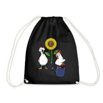 poulets, jardinier amateur, jardinage, jardinage, fleur - Sac de sport léger - noir - Devant