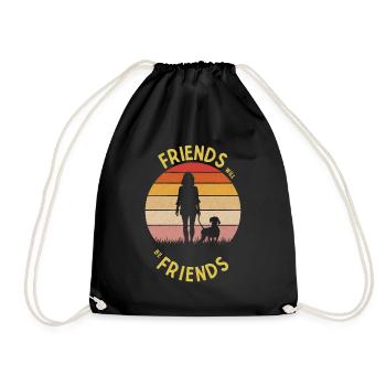 Les amis seront les amis du chien et de la maîtresse - Sac de sport léger - noir - Devant