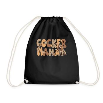 Cocker anglais Épagneul Groovy Cocker Maman - Sac de sport léger - noir - Devant