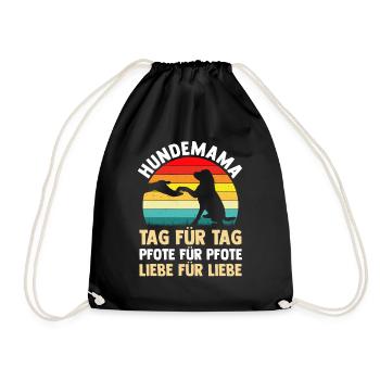 Dog Dog Owner Dog Mom - Drawstring Bag - black - Front