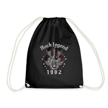 1982 Birthday Rock Legends Guitar - Drawstring Bag - black - Front