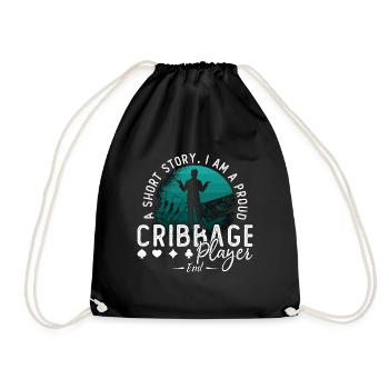 Joueur de cribbage Une histoire courte Je suis un amateur de jeux de cartes - Sac de sport léger - noir - Devant
