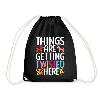 Balloon Animal Balloon Twisting - Drawstring Bag - black - Front