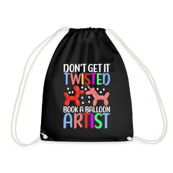 Balloon Animal Balloon Twisting - Drawstring Bag - black - Front