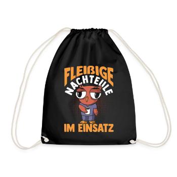 Coffee Industrious Night Owl Night Shift - Drawstring Bag - black - Front