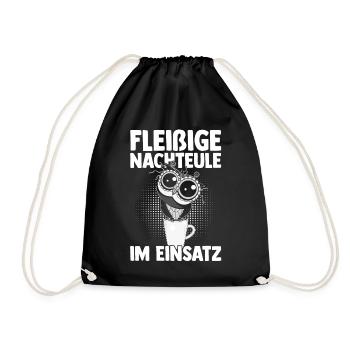 Night Shift Dog Beagle - Drawstring Bag - black - Front